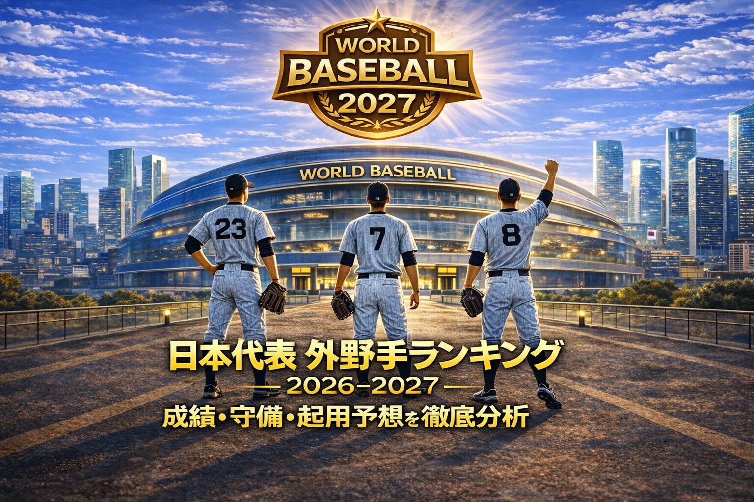 日本代表外野手ランキング2026-2027｜成績・守備・起用予想を分析したイメージ画像